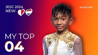 Junior Eurovision 2024 My Top 4 new 🇲🇹🇳🇱 [upl. by Riddle737]