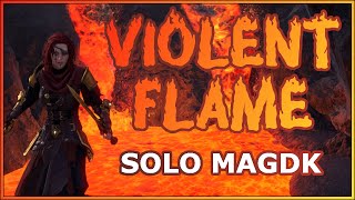 ESO  Violent Flame  Solo Magicka Dragonknight for ALL Solo Content Update 36  Firesong Patch [upl. by Renell]