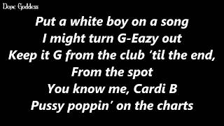 G Eazy  No Limit Feat ASAP Rocky amp Cardi B Lyrics [upl. by Trebmal]