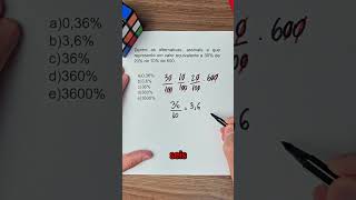 Não erre questões de porcentagem matematica porcentagem [upl. by Naesad]