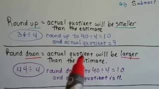 Grade 6 Math 46 Why we use Compatible numbers to estimate fraction quotients [upl. by Ellwood378]