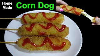 Corn dog Recipe ।। Home made cheese corn dog recipe ।। Street Food।। Mero Nepali Kitchen [upl. by Bust11]