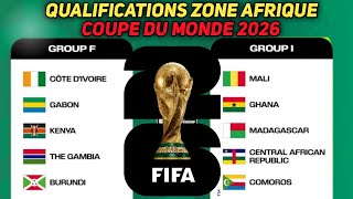 Les groupes de qualification de la Coupe du Monde 2026 en Zone Afrique [upl. by Sandon]