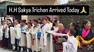 His Holiness The Sakya Trichen 🙏 Arrived today at Boudha [upl. by Stalder]