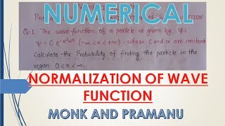 NUMERICAL ON NORMALIZATION OF WAVE FUNCTION I DU MDU BSC PHYSICS I HOW TO NORMALIZE WAVE FUNCTION [upl. by Anailuj401]