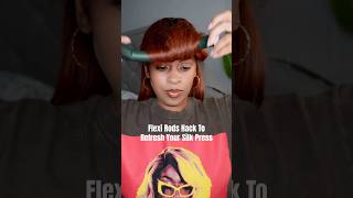 Flexi Rods Hack on Silk Press Hair naturalhair flexirods [upl. by Winston]