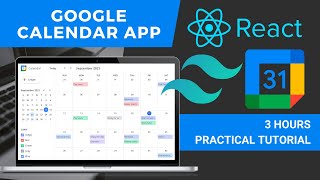 Google Calendar Clone with React  React Hooks React Context and Tailwind [upl. by Spearman]