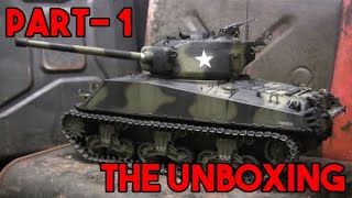 116th scale RC Taigen M4A376 Sherman tank model rebuild part 1 of 4 unboxing  review [upl. by Ferris]