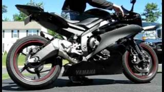 Yamaha R6 2006 escape Akrapovic Megaphone [upl. by Amsden]