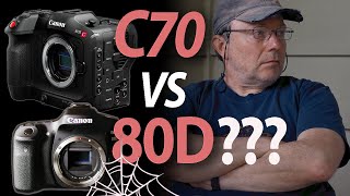 Canon C70 vs 80D  Time to level down your camera [upl. by Odlamur]