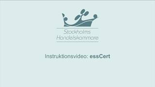 Instruktionsvideo EssCert [upl. by Trellas]