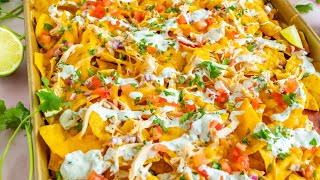 Easy Baked Nachos Recipe [upl. by Airt]