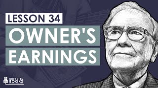 34 Warren Bufetts Owners Earnings Calculation [upl. by Atirehc]