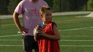 Big Turnout for Annual Maple Grove Youth Football Camp [upl. by Enelad]