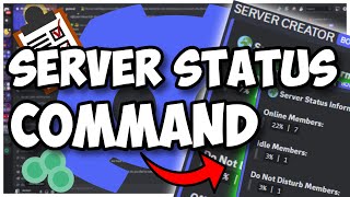 NEW  Discord Bot SERVER STATUS command  Discordjs V14 [upl. by Orgel]