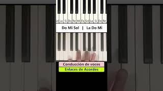 Conducción de voces quotEnlaces de Acordesquot clasesdepiano pianoparaprincipiantes pianotutorial [upl. by Dnalra]