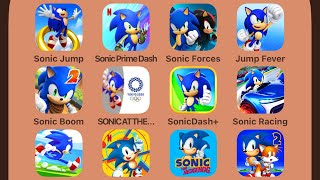 Sonic JumpSonic Prime DashSonic ForcesSonic Jump FeverSonic Dash Sonic Boom 2Sonic Racing [upl. by Ollie]