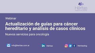 Actualización de guías para cáncer hereditario y casos clínicos  Héritas Academy [upl. by Laius25]