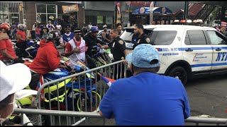 Bikers vs NYC Cops Puerto Rican Day Parade 4k [upl. by Haym]