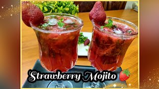 Strawberry Mojito Recipe  Refreshing Summer Mocktail  Restaurant Mojito Home  Taurian Vlogs [upl. by Warrin626]