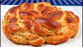 Великденски козунак на конци  Cozonac traditional pas cu pas τσουρέκι çörek Brioche  Golden Bakery [upl. by Anairotciv]