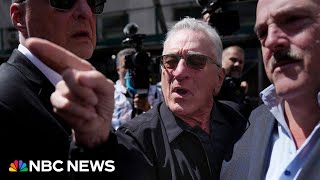 Robert De Niro calls Trump a tyrant and clashes with his supporters in New York [upl. by Noemi]