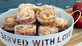 ApfelBerliner Rezept  Leckere Krapfen Schnecken mit Äpfeln [upl. by Alsworth262]