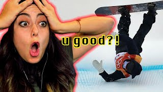 WORST SNOWBOARD CRASHES OLYMPIC SNOWBOARDER REACTS [upl. by Tuesday86]