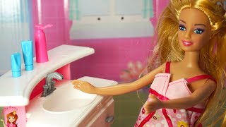 Barbie Princess Doll Morning Routine Tutorial Kids Video [upl. by Creath915]