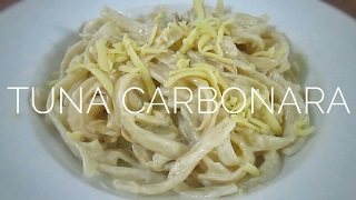 Filipino Style Tuna Carbonara  Food Bae [upl. by Aenahs]