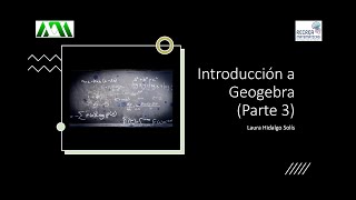 Geogebra primeros pasos parte 3 [upl. by Nedrah]