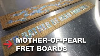 Motherofpearl Guitar Fret Board  Laser engraving and cutting  Trotec [upl. by Bills]