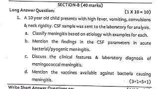 PYQ MBBS MICROBIOLOGY  QUESTION PAPERS  EXAM  TEST  SECOND YEAR MBBS  PDF [upl. by Kirsti]