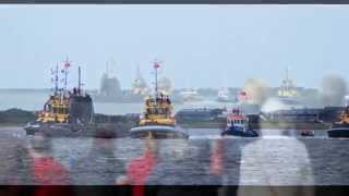 HMS Ambush Leaving BarrowinFurness and Ulverston Lantern Parade [upl. by Ramar]