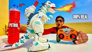 RC Flame Throwing Dinosaur Experiment Test  Chatpat toy TV [upl. by Sussi]