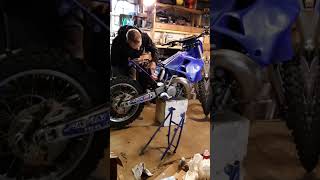 YZ250 Replace Sub Frame [upl. by Aiahc]