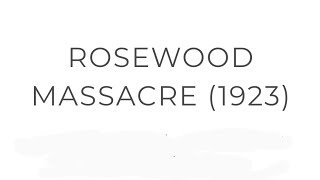 56  FOR THY VIOLENCE AGAINST THY BROTHER JACOB The Rosewood Massacre 1923 [upl. by Alodi]