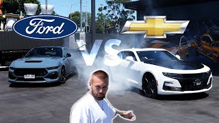 NEW 2024 MUSTANG VS 2019 CHEVROLET CAMARO WE TEST SKIDS  BURNOUTS  DRIFTS [upl. by Elagiba]