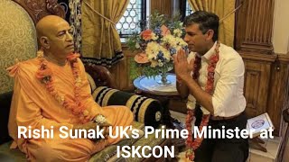 Rishi Sunak UKs Prime Minister at ISKCON Temple London 🇬🇧Britain PM Rishi Sunak [upl. by Campball571]