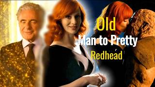 MTF Transformation  Old Wizzard to Christina Hendricks🔥 Man to Woman kissing  AI VIDEO mtf [upl. by Daron203]