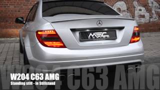 MEC Design Mercedes W204 C63 AMG Exhaust Apocalypse Sound Version [upl. by Reichert]