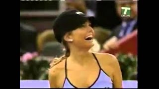 Federer accidentally gets hit by Bencic  Mastercard Hopman Cup 2017 [upl. by Ilonka691]