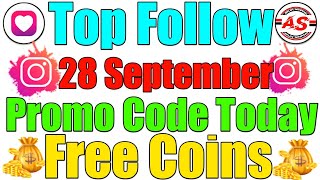 28 September 2024  Top Follow Promo Code Today  Free Coins [upl. by Anitsirt]