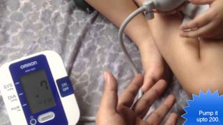 Measuring Blood Pressure with Omron [upl. by Jaquenette]