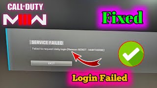 Fixed Call of duty warzone SERVICE FAILED Failed to request daily login Reason MINOT HAWTHORNE [upl. by Harbot]