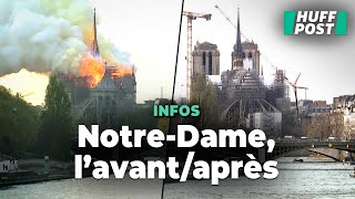 Lavantaprès de la cathédrale NotreDame de Paris cinq après limpressionnant incendie [upl. by Rachel523]