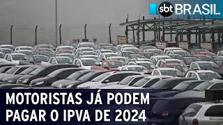 Motoristas já podem pagar o IPVA de 2024  SBT Brasil 020124 [upl. by Norramic]