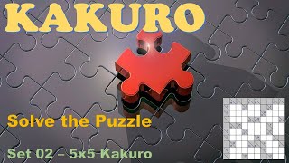 KAKURO Puzzle  How to Solve a 5x5 Kakuro Puzzle [upl. by Attennyl]