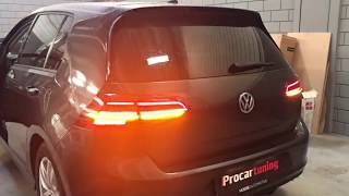 VW Golf 7 facelift achterlichten LED Dynamische knipperlichten [upl. by Myrle827]