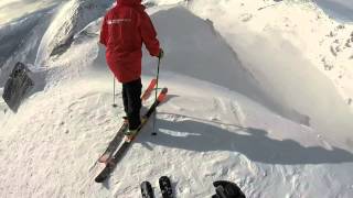 Skiing the Elevator at the Alta Chutes The Remarkables Queenstown [upl. by Ebanreb]